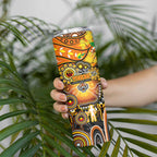 NAIDOC Week 2025 Tigers Rugby Skinny Tumbler Aboriginal Dot Painting