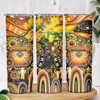 NAIDOC Week 2025 Tigers Rugby Skinny Tumbler Aboriginal Dot Painting