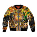 Personalised NAIDOC Week 2025 Tigers Rugby Sleeve Zip Bomber Jacket Aboriginal Dot Painting