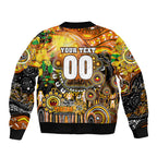 Personalised NAIDOC Week 2025 Tigers Rugby Sleeve Zip Bomber Jacket Aboriginal Dot Painting