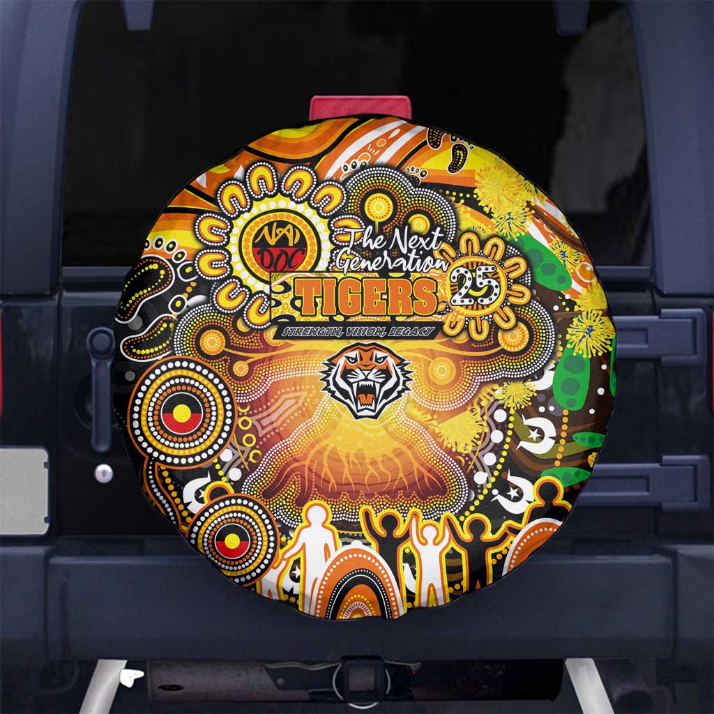 NAIDOC Week 2025 Tigers Rugby Spare Tire Cover Aboriginal Dot Painting