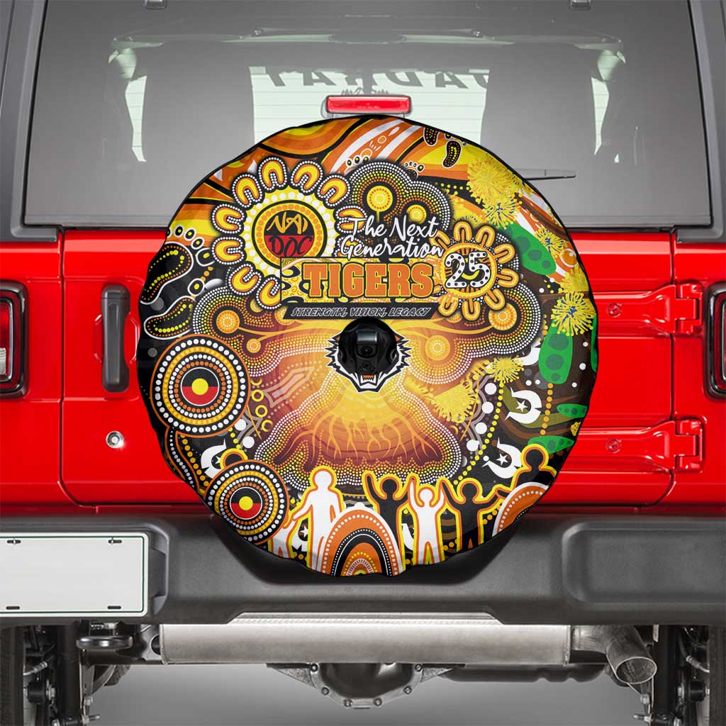 NAIDOC Week 2025 Tigers Rugby Spare Tire Cover Aboriginal Dot Painting