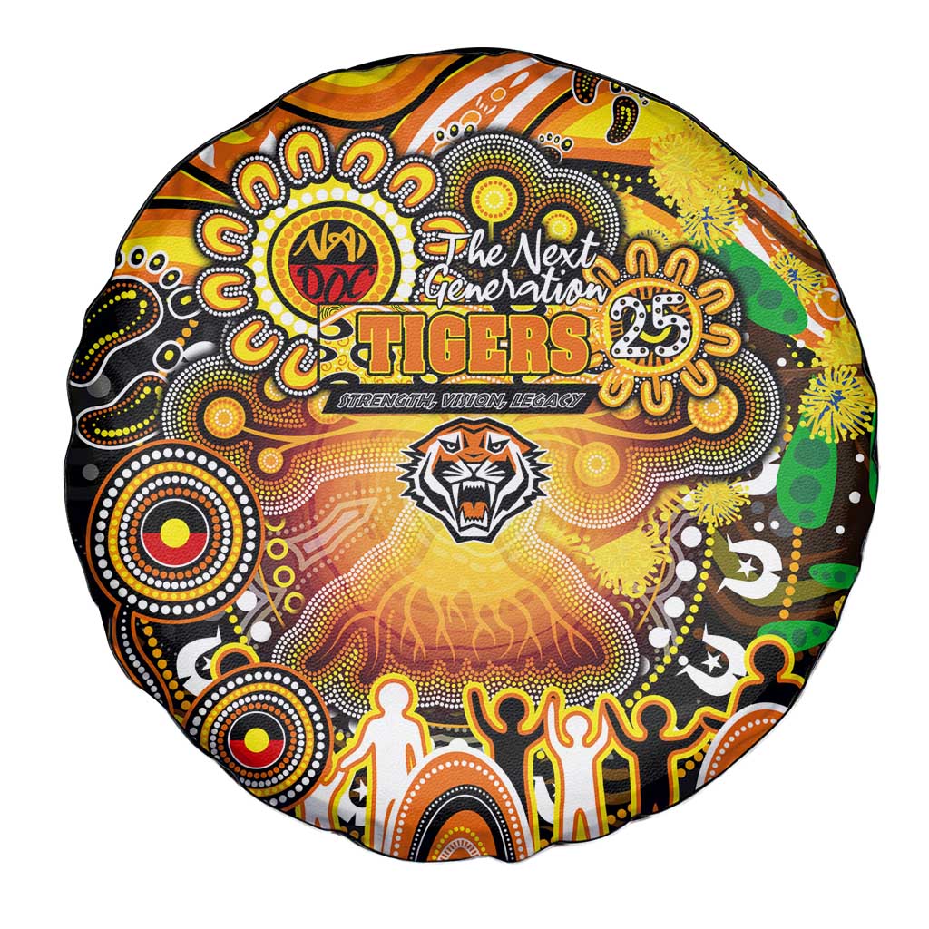 NAIDOC Week 2025 Tigers Rugby Spare Tire Cover Aboriginal Dot Painting