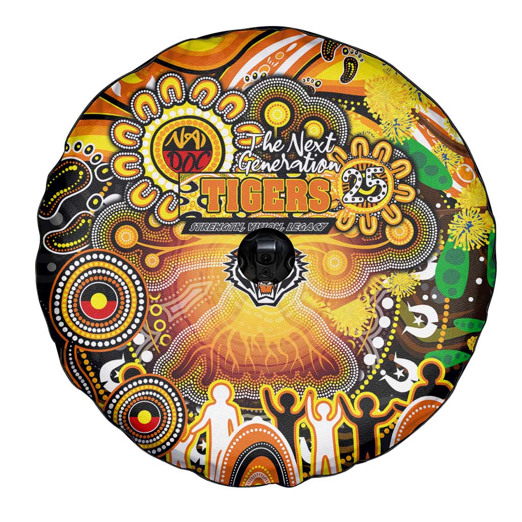 NAIDOC Week 2025 Tigers Rugby Spare Tire Cover Aboriginal Dot Painting