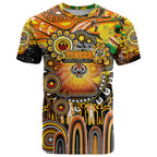 Personalised NAIDOC Week 2025 Tigers Rugby T Shirt Aboriginal Dot Painting