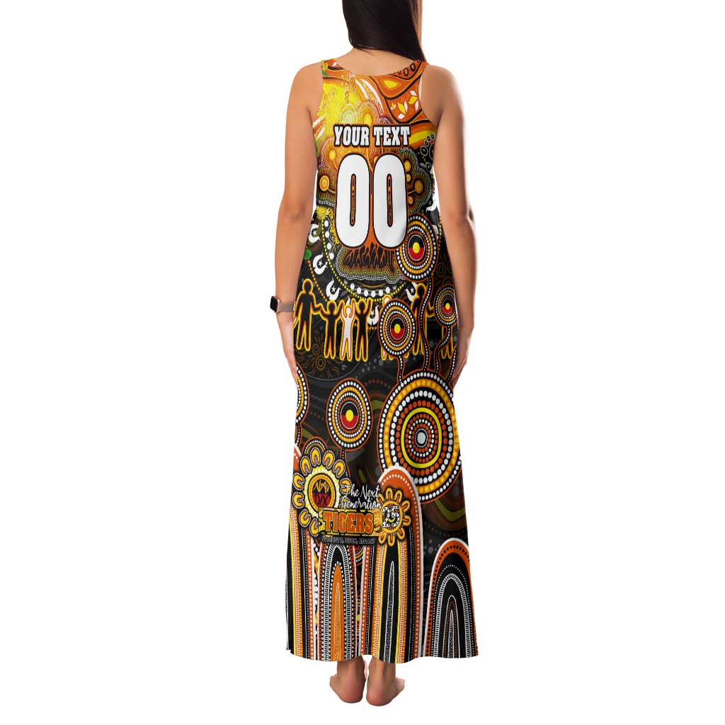 Personalised NAIDOC Week 2025 Tigers Rugby Tank Maxi Dress Aboriginal Dot Painting