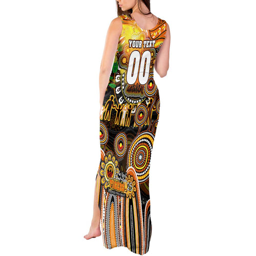 Personalised NAIDOC Week 2025 Tigers Rugby Tank Maxi Dress Aboriginal Dot Painting