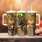 NAIDOC Week 2025 Tigers Rugby Tumbler With Handle Aboriginal Dot Painting