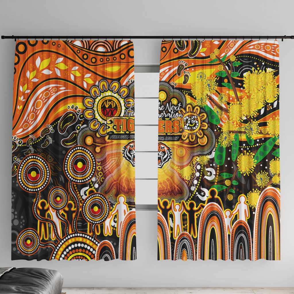 NAIDOC Week 2025 Tigers Rugby Window Curtain Aboriginal Dot Painting