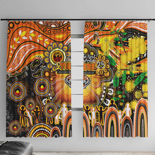 NAIDOC Week 2025 Tigers Rugby Window Curtain Aboriginal Dot Painting