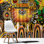 NAIDOC Week 2025 Tigers Rugby Window Curtain Aboriginal Dot Painting