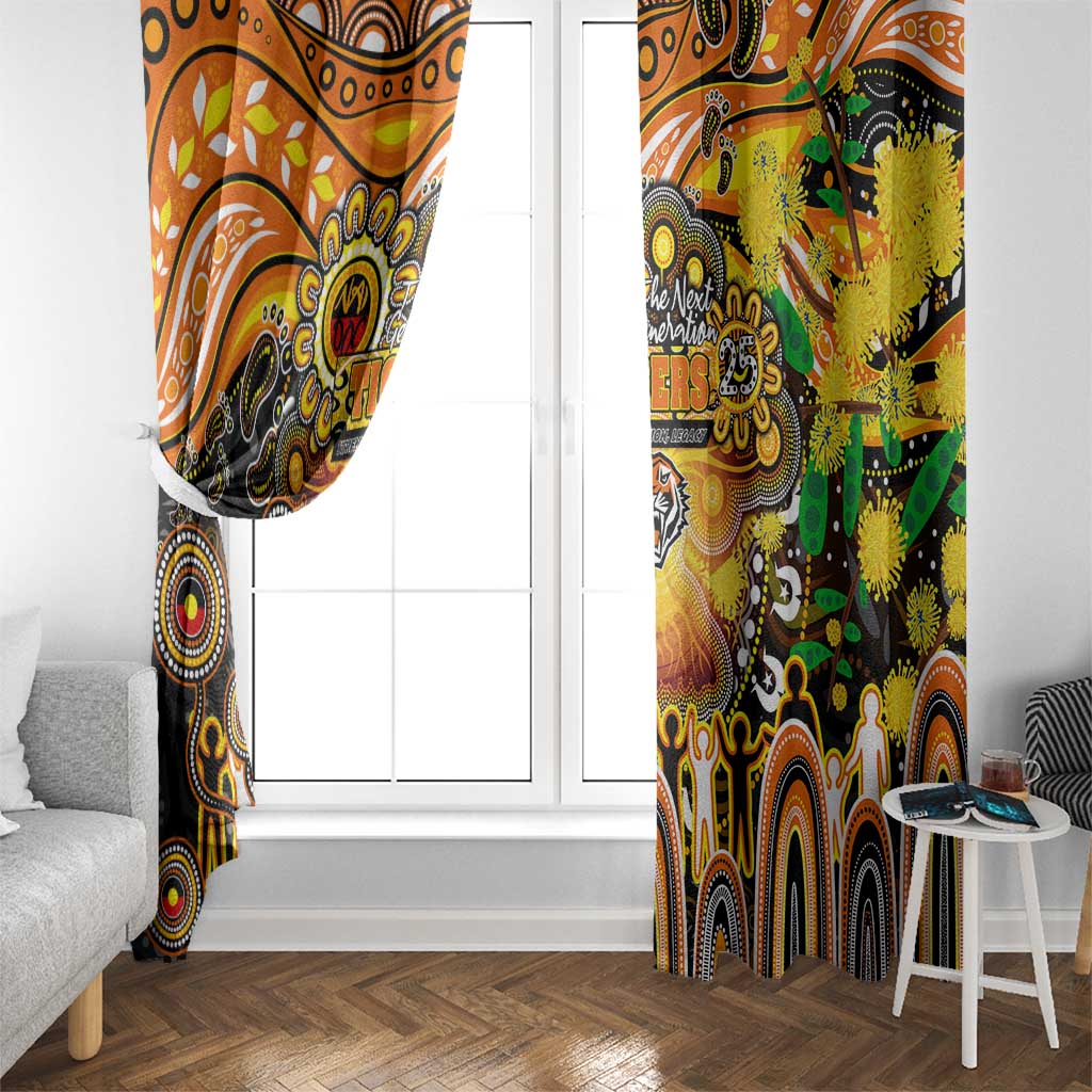 NAIDOC Week 2025 Tigers Rugby Window Curtain Aboriginal Dot Painting