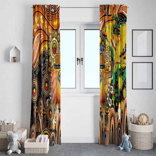 NAIDOC Week 2025 Tigers Rugby Window Curtain Aboriginal Dot Painting