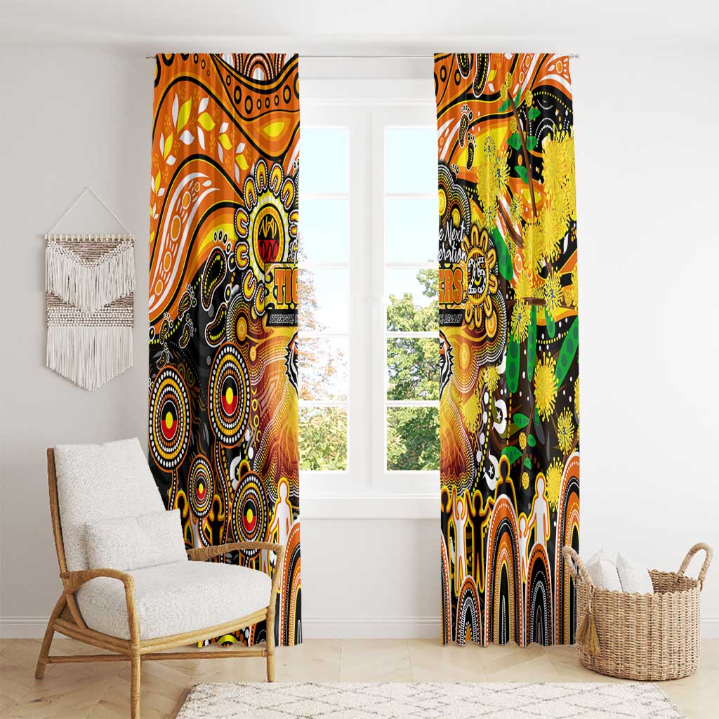 NAIDOC Week 2025 Tigers Rugby Window Curtain Aboriginal Dot Painting