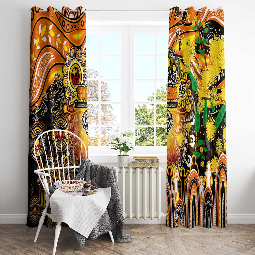 NAIDOC Week 2025 Tigers Rugby Window Curtain Aboriginal Dot Painting