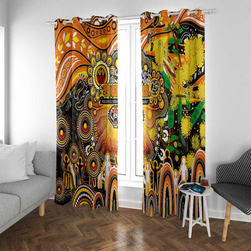 NAIDOC Week 2025 Tigers Rugby Window Curtain Aboriginal Dot Painting