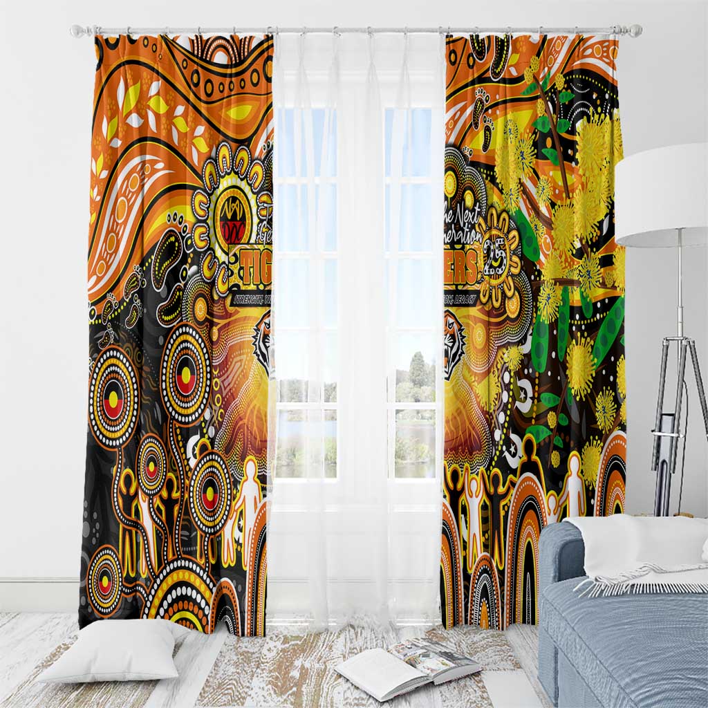 NAIDOC Week 2025 Tigers Rugby Window Curtain Aboriginal Dot Painting