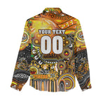 Personalised NAIDOC Week 2025 Tigers Rugby Women Casual Shirt Aboriginal Dot Painting