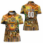 Personalised NAIDOC Week 2025 Tigers Rugby Women Polo Shirt Aboriginal Dot Painting