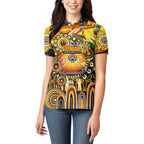 Personalised NAIDOC Week 2025 Tigers Rugby Women Polo Shirt Aboriginal Dot Painting