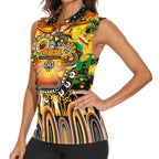 Personalised NAIDOC Week 2025 Tigers Rugby Women Sleeveless Polo Shirt Aboriginal Dot Painting