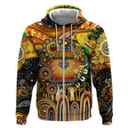 Personalised NAIDOC Week 2025 Tigers Rugby Zip Hoodie Aboriginal Dot Painting