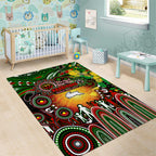 NAIDOC Week 2025 Rabbitohs Rugby Area Rug Aboriginal Dot Painting