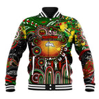Personalised NAIDOC Week 2025 Rabbitohs Rugby Baseball Jacket Aboriginal Dot Painting