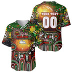Personalised NAIDOC Week 2025 Rabbitohs Rugby Baseball Jersey Aboriginal Dot Painting