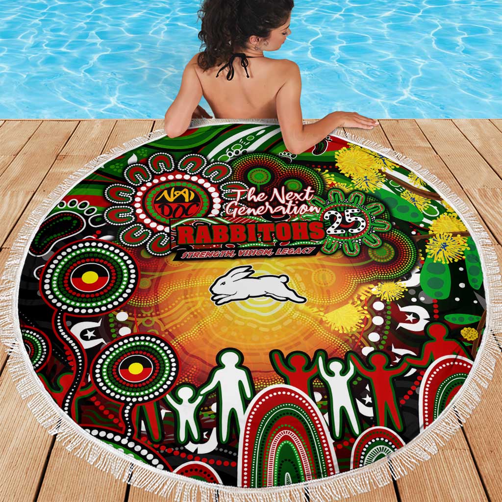 NAIDOC Week 2025 Rabbitohs Rugby Beach Blanket Aboriginal Dot Painting
