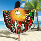 NAIDOC Week 2025 Rabbitohs Rugby Beach Blanket Aboriginal Dot Painting