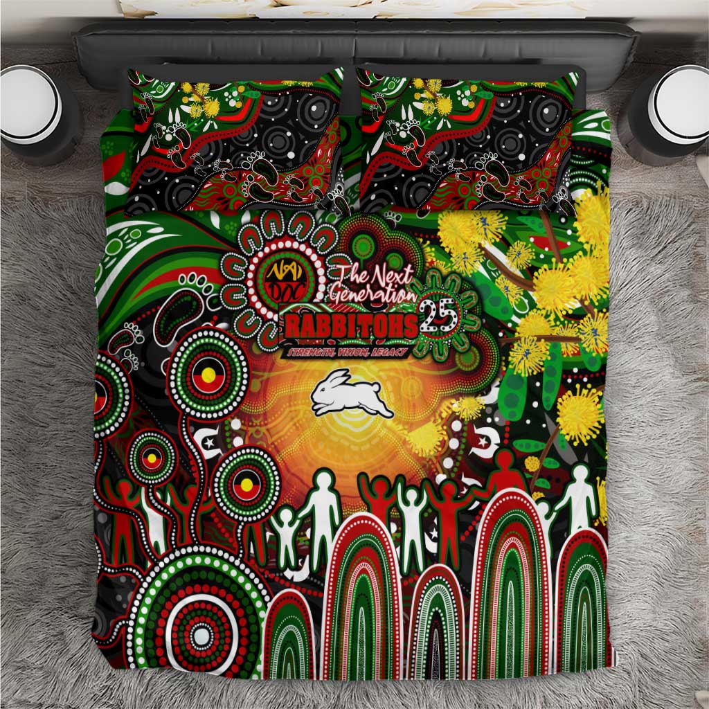 NAIDOC Week 2025 Rabbitohs Rugby Bedding Set Aboriginal Dot Painting