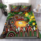 NAIDOC Week 2025 Rabbitohs Rugby Bedding Set Aboriginal Dot Painting