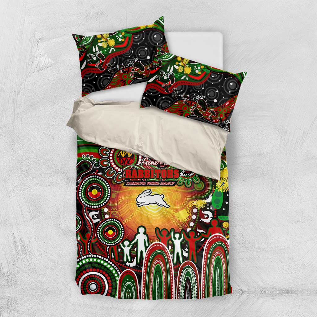 NAIDOC Week 2025 Rabbitohs Rugby Bedding Set Aboriginal Dot Painting