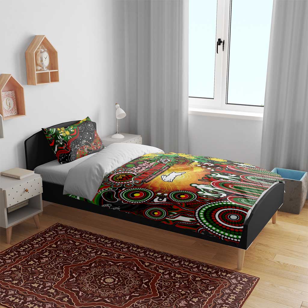 NAIDOC Week 2025 Rabbitohs Rugby Bedding Set Aboriginal Dot Painting