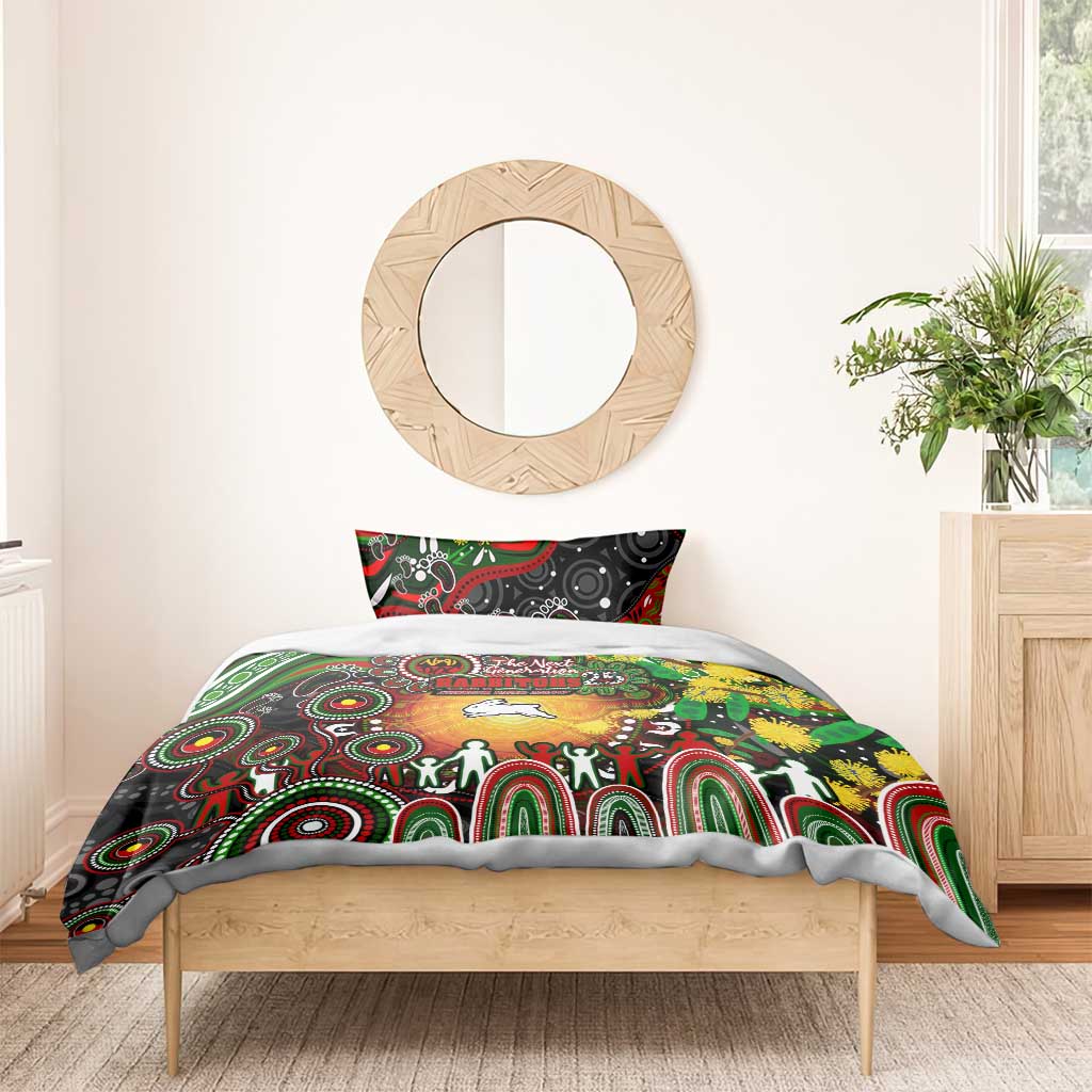 NAIDOC Week 2025 Rabbitohs Rugby Bedding Set Aboriginal Dot Painting