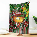 NAIDOC Week 2025 Rabbitohs Rugby Blanket Aboriginal Dot Painting