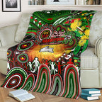 NAIDOC Week 2025 Rabbitohs Rugby Blanket Aboriginal Dot Painting