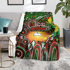 NAIDOC Week 2025 Rabbitohs Rugby Blanket Aboriginal Dot Painting