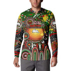 Personalised NAIDOC Week 2025 Rabbitohs Rugby Button Sweatshirt Aboriginal Dot Painting