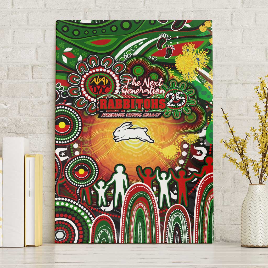 NAIDOC Week 2025 Rabbitohs Rugby Canvas Wall Art Aboriginal Dot Painting