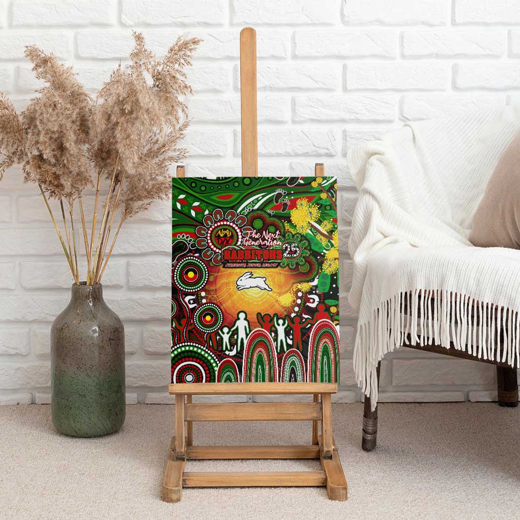 NAIDOC Week 2025 Rabbitohs Rugby Canvas Wall Art Aboriginal Dot Painting