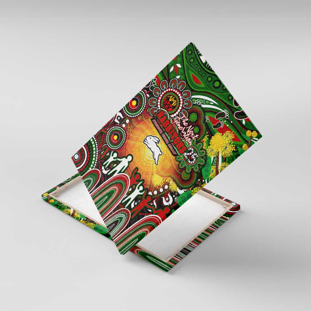 NAIDOC Week 2025 Rabbitohs Rugby Canvas Wall Art Aboriginal Dot Painting