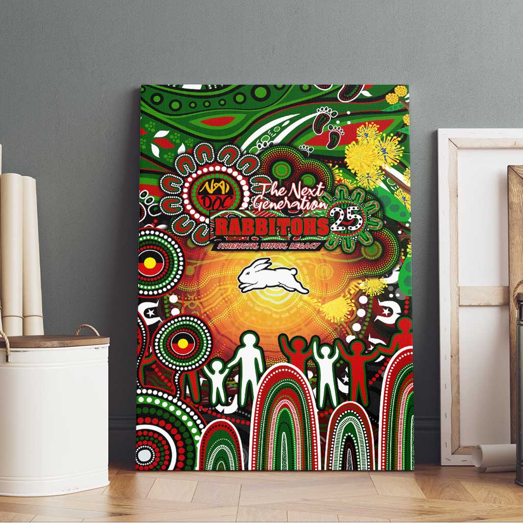NAIDOC Week 2025 Rabbitohs Rugby Canvas Wall Art Aboriginal Dot Painting