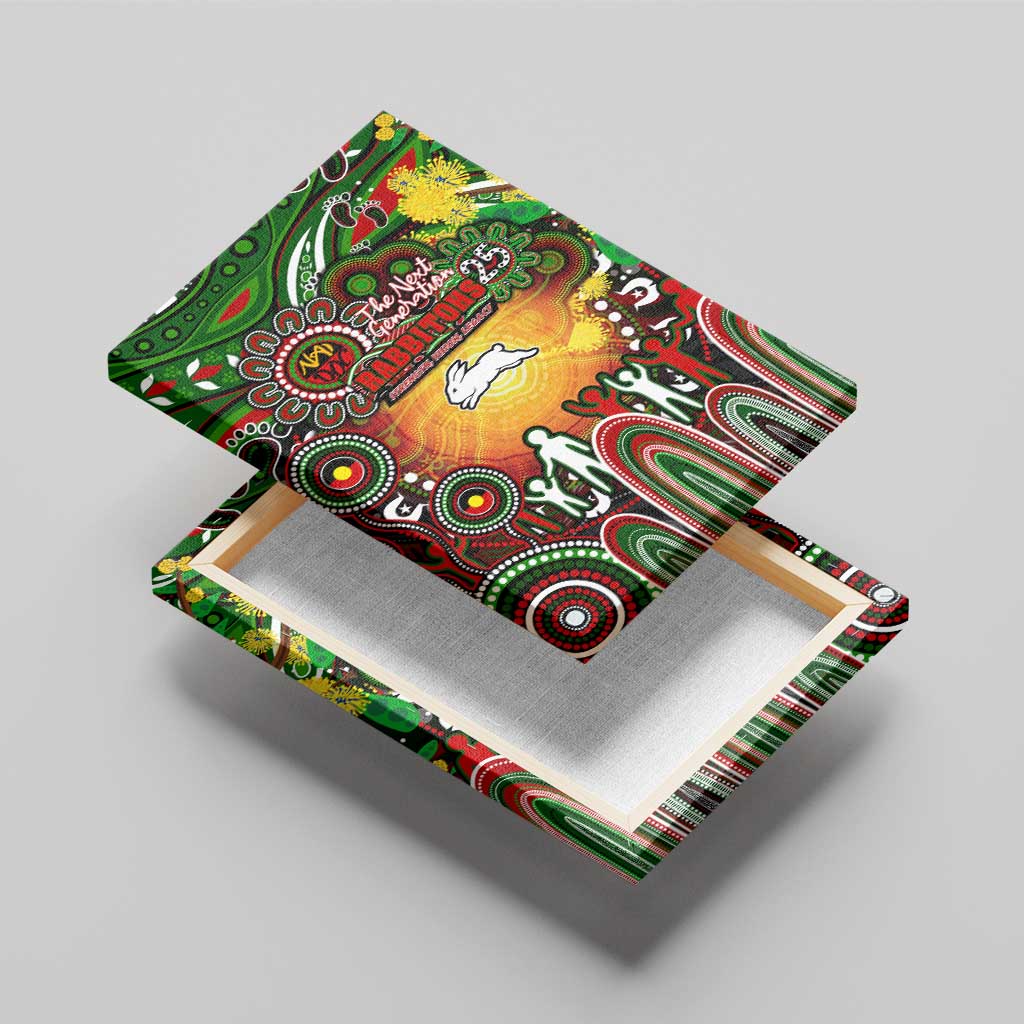 NAIDOC Week 2025 Rabbitohs Rugby Canvas Wall Art Aboriginal Dot Painting