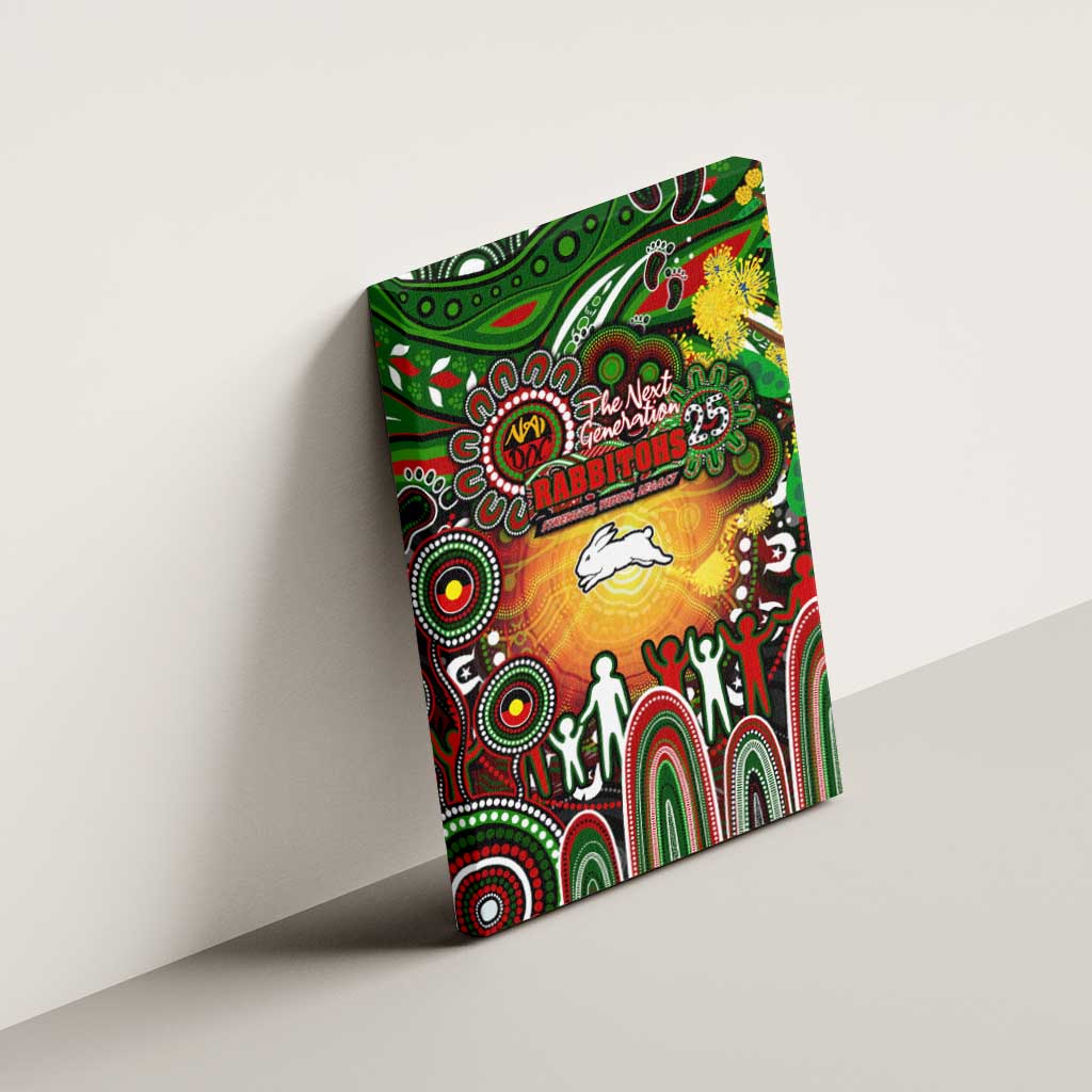 NAIDOC Week 2025 Rabbitohs Rugby Canvas Wall Art Aboriginal Dot Painting
