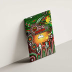 NAIDOC Week 2025 Rabbitohs Rugby Canvas Wall Art Aboriginal Dot Painting