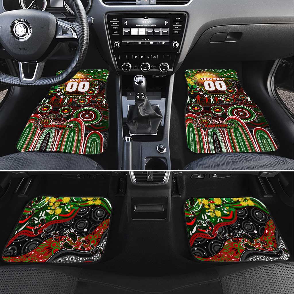 NAIDOC Week 2025 Rabbitohs Rugby Car Mats Aboriginal Dot Painting