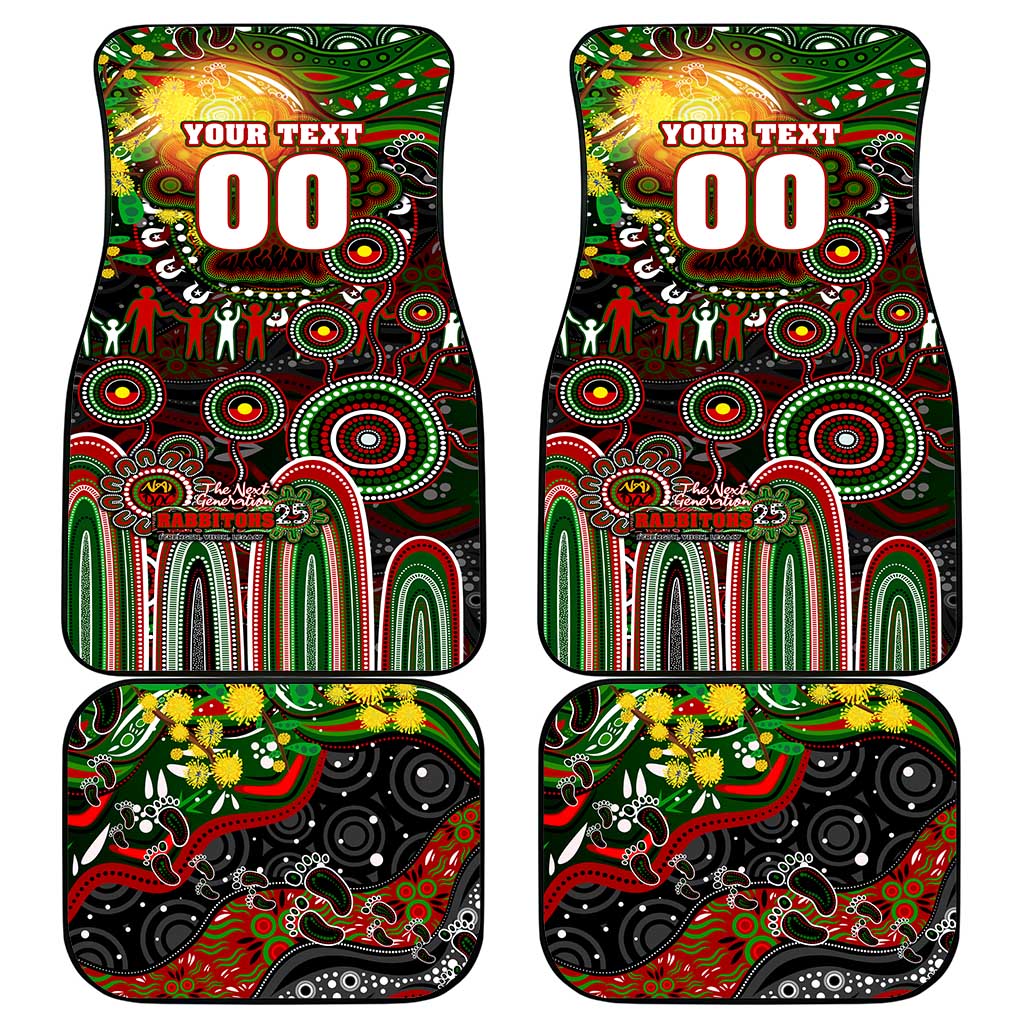 NAIDOC Week 2025 Rabbitohs Rugby Car Mats Aboriginal Dot Painting