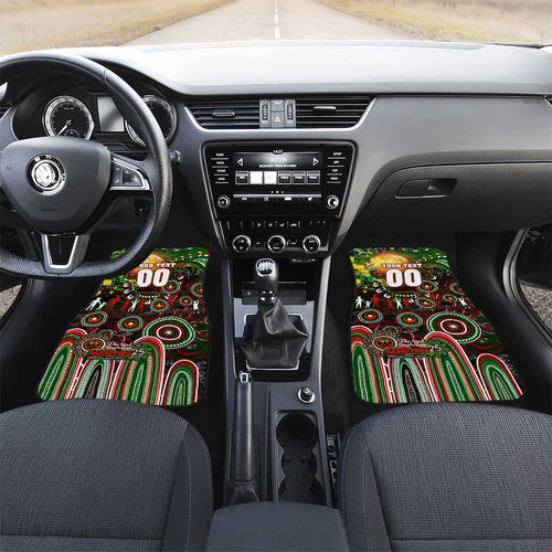 NAIDOC Week 2025 Rabbitohs Rugby Car Mats Aboriginal Dot Painting